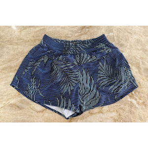 Maaji Blue Black Palm Print Athletic Shorts S, running